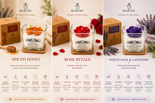Hand With A Heart Soy Wax Candle | 10 oz