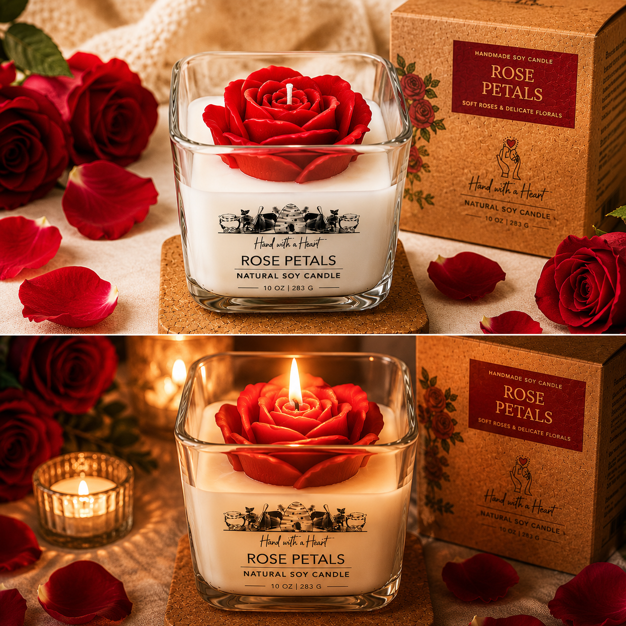 Hand With A Heart Soy Wax Candle | 10 oz